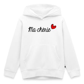 HERZ. HERZ. VALENTINSTAG. LIEBE. LIEBE. PAAR. - Kinder Premium Organic Hoodie - Weiß - Vorne - AI Model Kid Female (0cm)