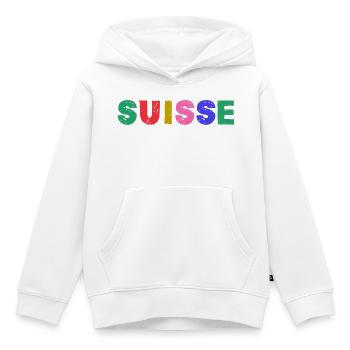 SCHWEIZ - Kinder Premium Organic Hoodie - Weiß - Vorne - AI Model Kid Female (0cm)