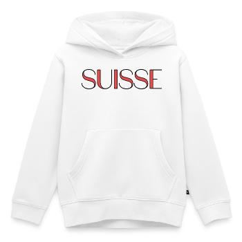 SCHWEIZ. LAND. GENF. HUMOR. FLAGGE. GENF - Kinder Premium Organic Hoodie - Weiß - Vorne - AI Model Kid Female (0cm)
