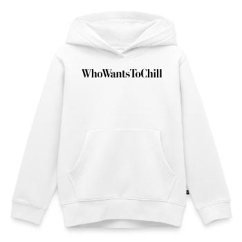 Qui veut se détendre - Sweat Premium à capuche enfant bio - blanc - Devant - AI Model Kid Female (0cm)