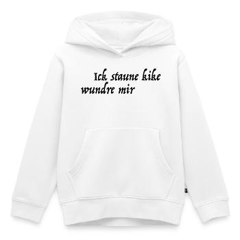 Ick staune kike wundre mir - Kinder Premium Organic Hoodie - Weiß - Vorne - AI Model Kid Female (0cm)