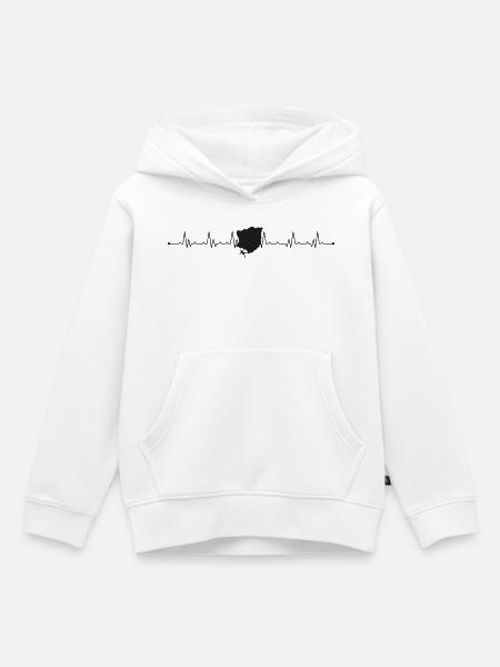 Klettern mit Herzschlag - Kinder Premium Organic Hoodie - Weiß