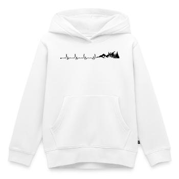 En attente de téléchargement du design - Sweat Premium à capuche enfant bio - blanc - Devant - AI Model Kid Female (0cm)