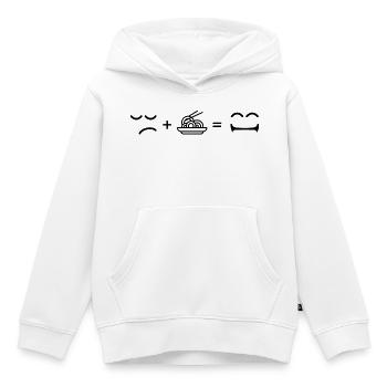Ovaux d’espace négatif - Sweat Premium à capuche enfant bio - blanc - Devant - AI Model Kid Female (0cm)