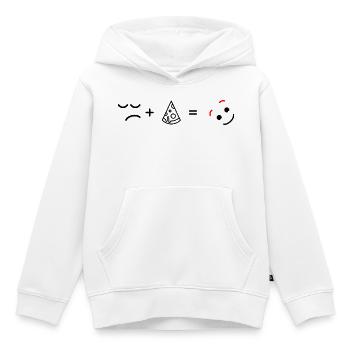 En attente de téléchargement du design - Sweat Premium à capuche enfant bio - blanc - Devant - AI Model Kid Female (0cm)