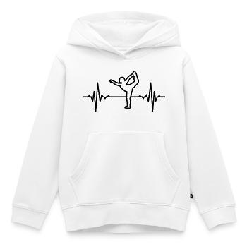 Yogini Herzfrequenz - Kinder Premium Organic Hoodie - Weiß - Vorne - AI Model Kid Female (0cm)