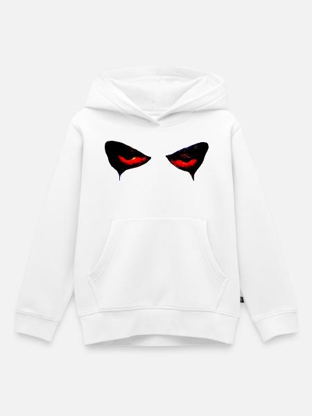 Halloween Kürbisfratze - Kinder Premium Organic Hoodie - Weiß