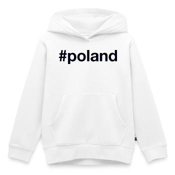 POLOGNE Hashtag Polen - Sweat Premium à capuche enfant bio - blanc - Devant - AI Model Kid Female (0cm)
