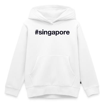 SINGAPORE Hashtag Singapur - Kinder Premium Organic Hoodie - Weiß - Vorne - AI Model Kid Female (0cm)