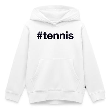 TENNIS Hashtag - Kinder Premium Organic Hoodie - Weiß - Vorne - AI Model Kid Female (0cm)