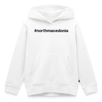 NORTH MACEDONIA Hashtag Nordmazedonien - Kinder Premium Organic Hoodie - Weiß - Vorne - AI Model Kid Female (0cm)