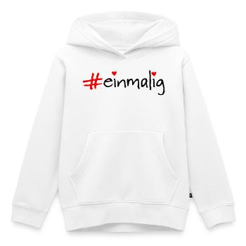 Unique - Sweat Premium à capuche enfant bio - blanc - Devant - AI Model Kid Female (0cm)