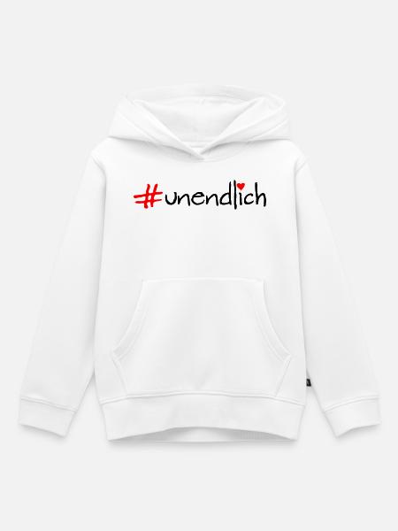 unendlich - Kinder Premium Organic Hoodie - Weiß