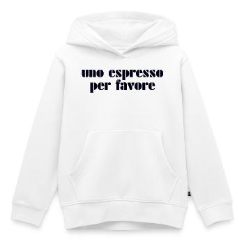 Espresso Italia Italien - Kinder Premium Organic Hoodie - Weiß - Vorne - AI Model Kid Female (0cm)