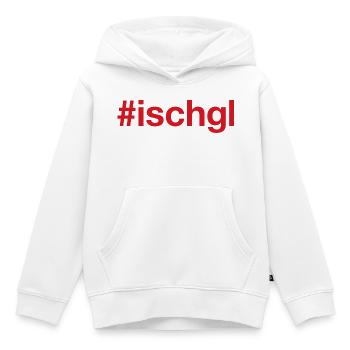 ISCHGL - Kinder Premium Organic Hoodie - Weiß - Vorne - AI Model Kid Female (0cm)