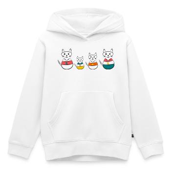anniversaire. anniversaire décennie. humour. drôle - Sweat Premium à capuche enfant bio - blanc - Devant - AI Model Kid Female (0cm)