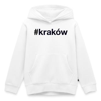 CRACOVIE Cracovie Polska Pologne Hashtag - Sweat Premium à capuche enfant bio - blanc - Devant - AI Model Kid Female (0cm)