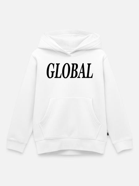 Global Weltweit - Kinder Premium Organic Hoodie - Weiß