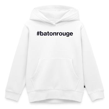 Hashtag BÂTON ROUGE - Sweat Premium à capuche enfant bio - blanc - Devant - AI Model Kid Female (0cm)