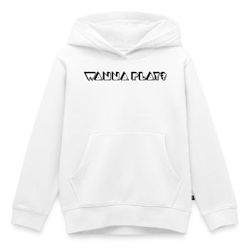 Wanna Play PM Black - Kids Premium Organic Hoodie - white - Front - AI Model Kid Female (0cm)