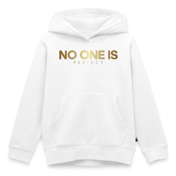 Niemand ist perfekt - Kinder Premium Organic Hoodie - Weiß - Vorne - AI Model Kid Female (0cm)