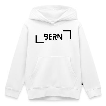 Berne Minimaliste - Sweat Premium à capuche enfant bio - blanc - Devant - AI Model Kid Female (0cm)