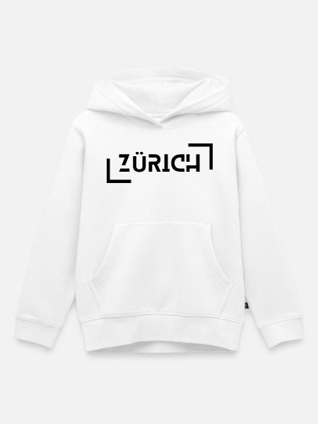 Zürich - Kinder Premium Organic Hoodie - Weiß