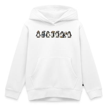 Coole Pingus - Kinder Premium Organic Hoodie - Weiß - Vorne - AI Model Kid Female (0cm)