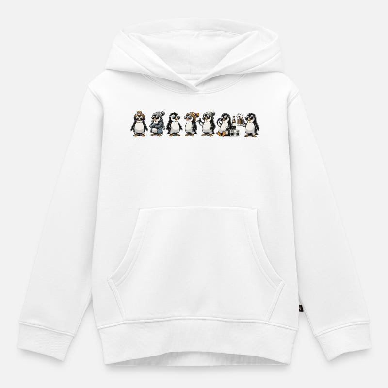 Coole Pingus - Kinder Premium Organic Hoodie - Weiß