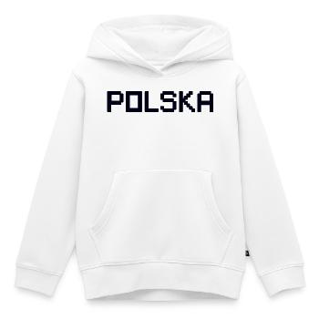 POLSKA, Pologne - Sweat Premium à capuche enfant bio - blanc - Devant - AI Model Kid Female (0cm)