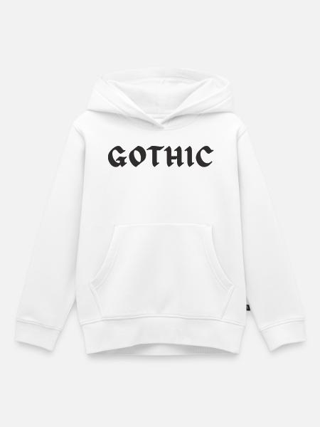 Gothic Black Edition - Kinder Premium Organic Hoodie - Weiß