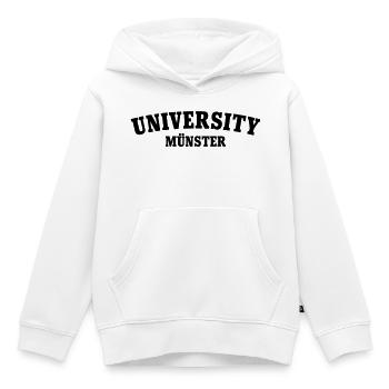 Université de Münster - Sweat Premium à capuche enfant bio - blanc - Devant - AI Model Kid Female (0cm)