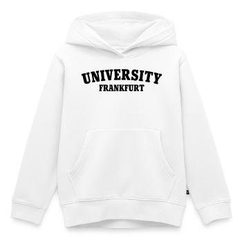 Université de Francfort - Sweat Premium à capuche enfant bio - blanc - Devant - AI Model Kid Female (0cm)