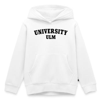 Université d’Ulm - Sweat Premium à capuche enfant bio - blanc - Devant - AI Model Kid Female (0cm)