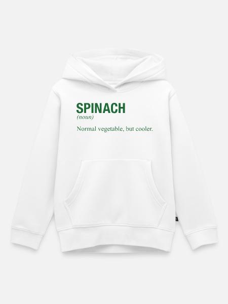 SPINACH - Kinder Premium Organic Hoodie - Weiß