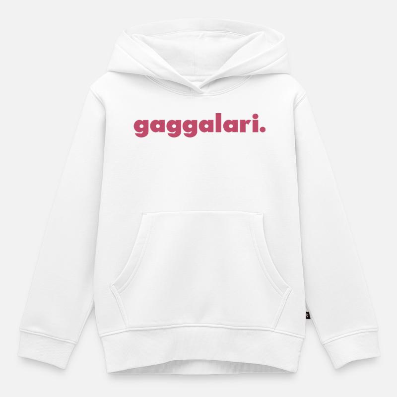 Gaggalari. - Sweat Premium à capuche enfant bio - blanc