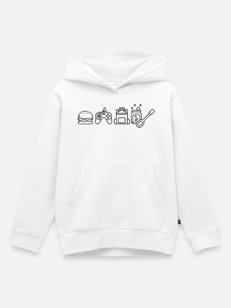 Ikone Kinderleben - Kinder Premium Organic Hoodie - Weiß