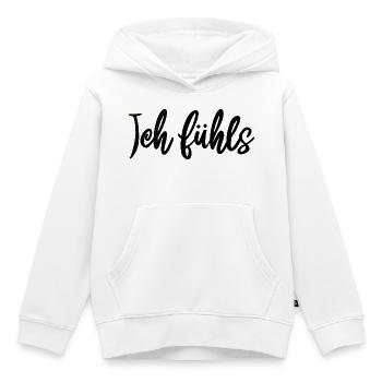 Kalligrafie Script Muster ich fühls  - Kinder Premium Organic Hoodie - Weiß - Vorne - AI Model Kid Female (0cm)