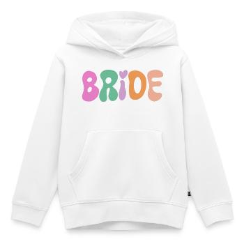 Mariée - Sweat Premium à capuche enfant bio - blanc - Devant - AI Model Kid Female (0cm)