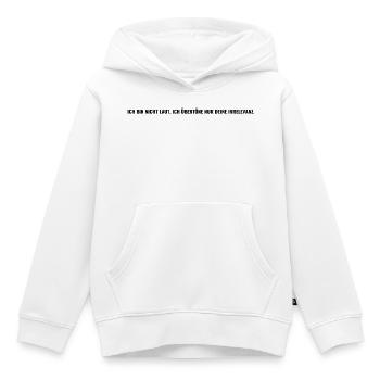 arrogant stolz mutig ehrlich frei chef - Kinder Premium Organic Hoodie - Weiß - Vorne - AI Model Kid Female (0cm)