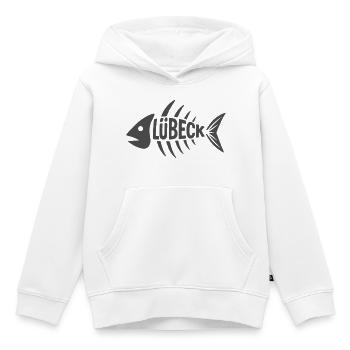 Lübecker Fischgrät - Kinder Premium Organic Hoodie - Weiß - Vorne - AI Model Kid Female (0cm)