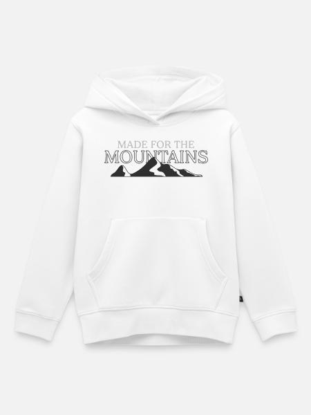 Gemacht für die Berge - Kinder Premium Organic Hoodie - Weiß