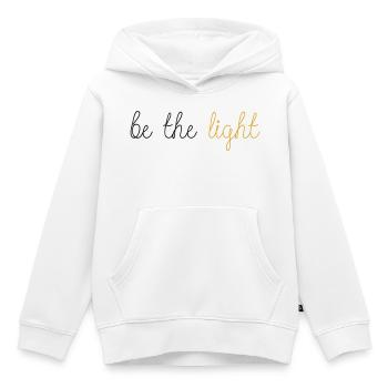 Soyez la lumière ! - Sweat Premium à capuche enfant bio - blanc - Devant - AI Model Kid Female (0cm)
