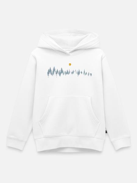 Mondscheinwald Fahrradszene - Kinder Premium Organic Hoodie - Weiß