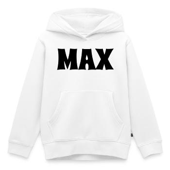 Max - Kinder Premium Organic Hoodie - Weiß - Vorne - AI Model Kid Female (0cm)