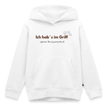 Ich hab’s im Griff – sagt der Nervenzusammenbruch - Kinder Premium Organic Hoodie - Weiß - Vorne - AI Model Kid Female (0cm)