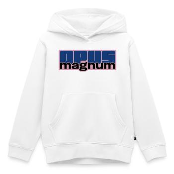 OPUS MAGNUM - Sweat Premium à capuche enfant bio - blanc - Devant - AI Model Kid Female (0cm)