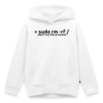 sudo rm rf - Kinder Premium Organic Hoodie - Weiß - Vorne - AI Model Kid Female (0cm)