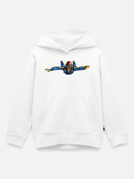 Skydiver - Kinder Premium Organic Hoodie - Weiß