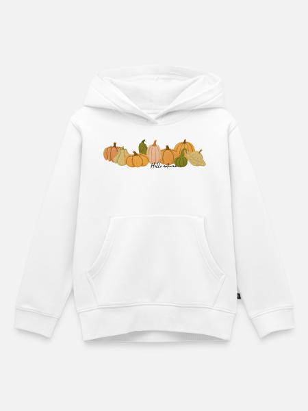 Hello autumn - Kinder Premium Organic Hoodie - Weiß